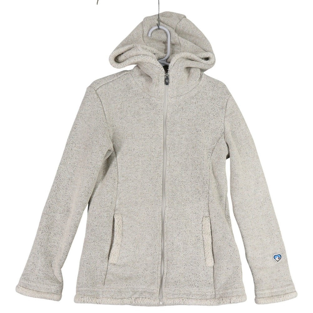 Kuhl Sweater Hoodie Jacket Girls S 7-8 Shearling Lined Full Zip Outdoor School